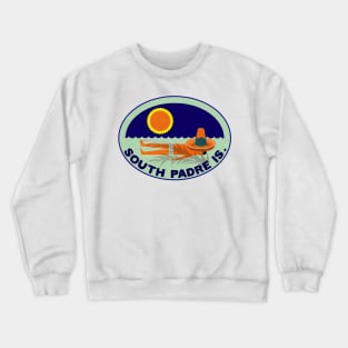 South Padre Island Texas Vintage Style Beach Travel Crewneck Sweatshirt